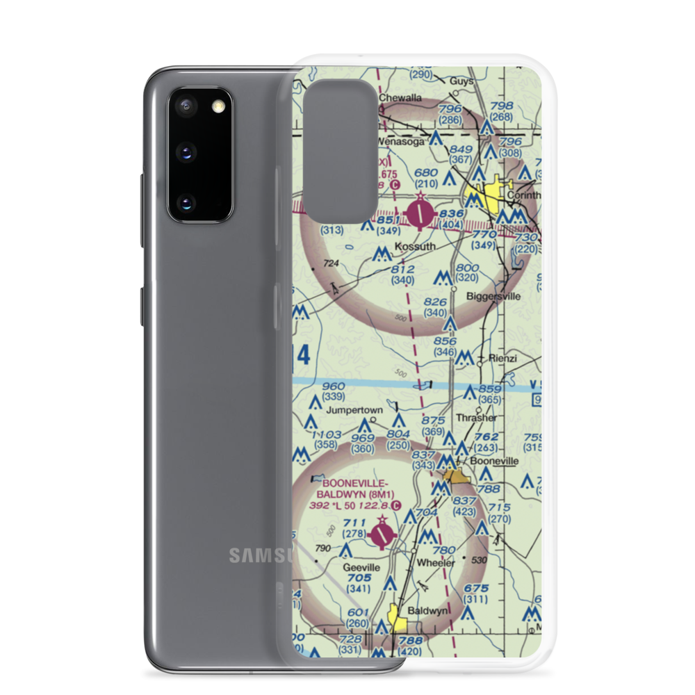 Dilworth Airport (MS18) VFR Sectional Samsung Case Samsung Galaxy S20 model shown