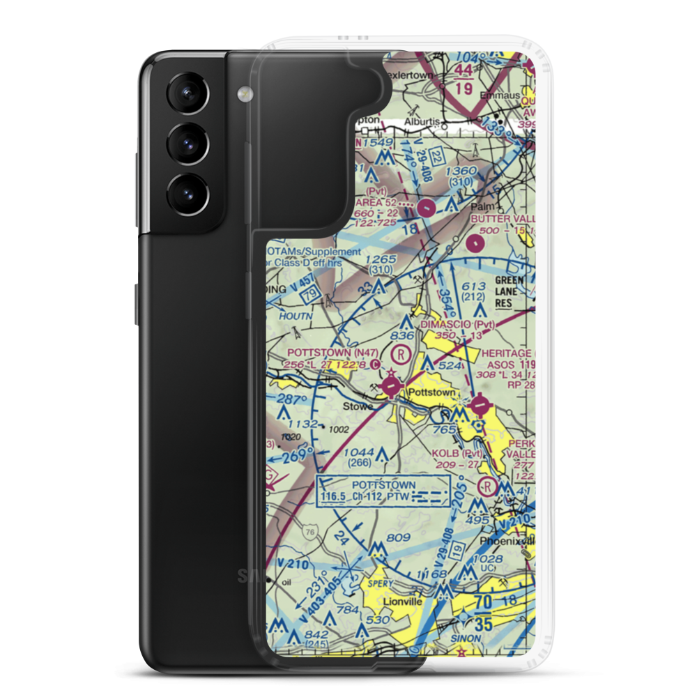 Dimascio Field (14PA) VFR Sectional Samsung Case Samsung Galaxy S21 Plus model shown