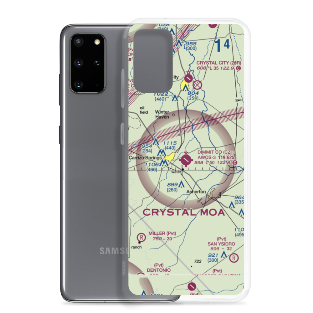 Dimmit County Airport (CZT) VFR Sectional Samsung Case Samsung Galaxy S20 Plus model shown