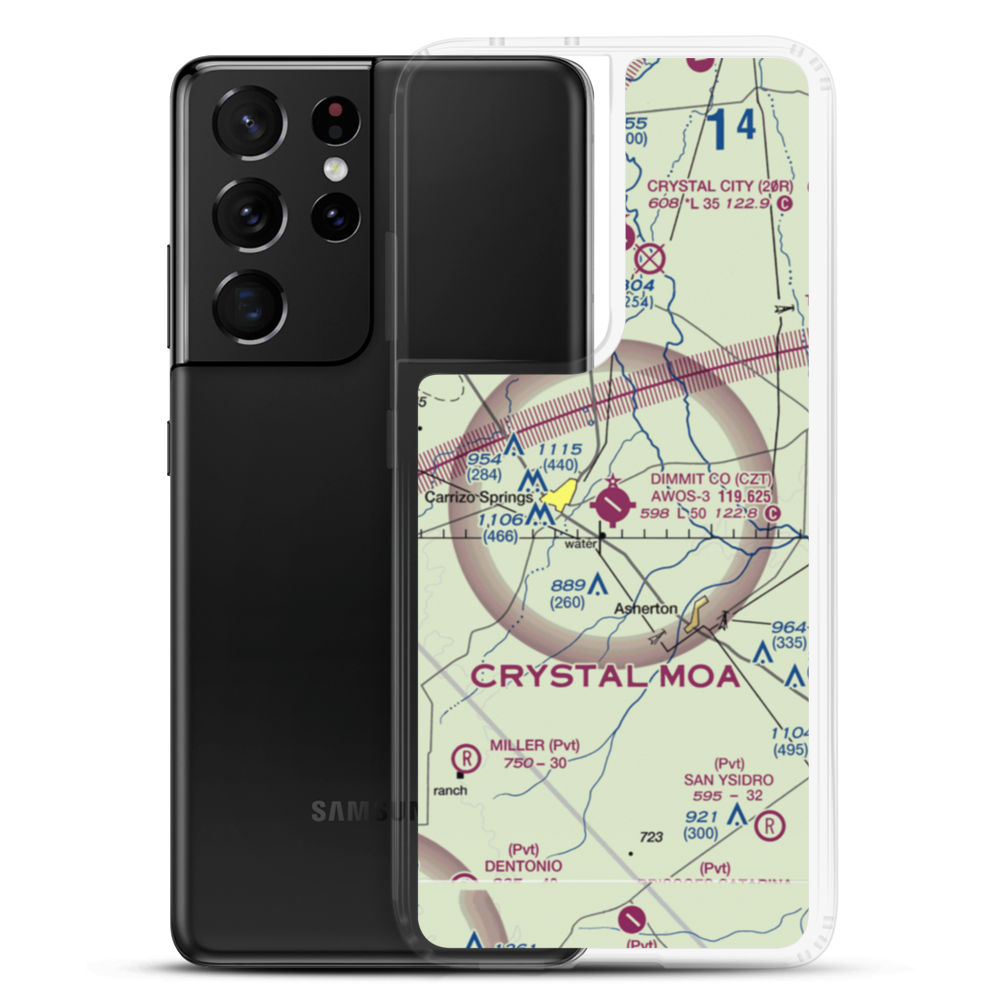Dimmit County Airport (CZT) VFR Sectional Samsung Case Samsung Galaxy S21 Ultra model shown