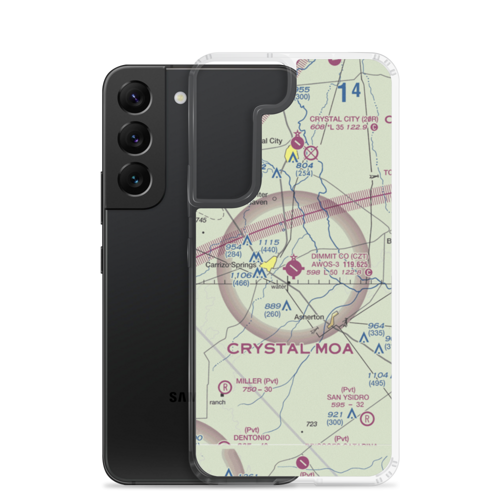 Dimmit County Airport (CZT) VFR Sectional Samsung Case Samsung Galaxy S22 model shown