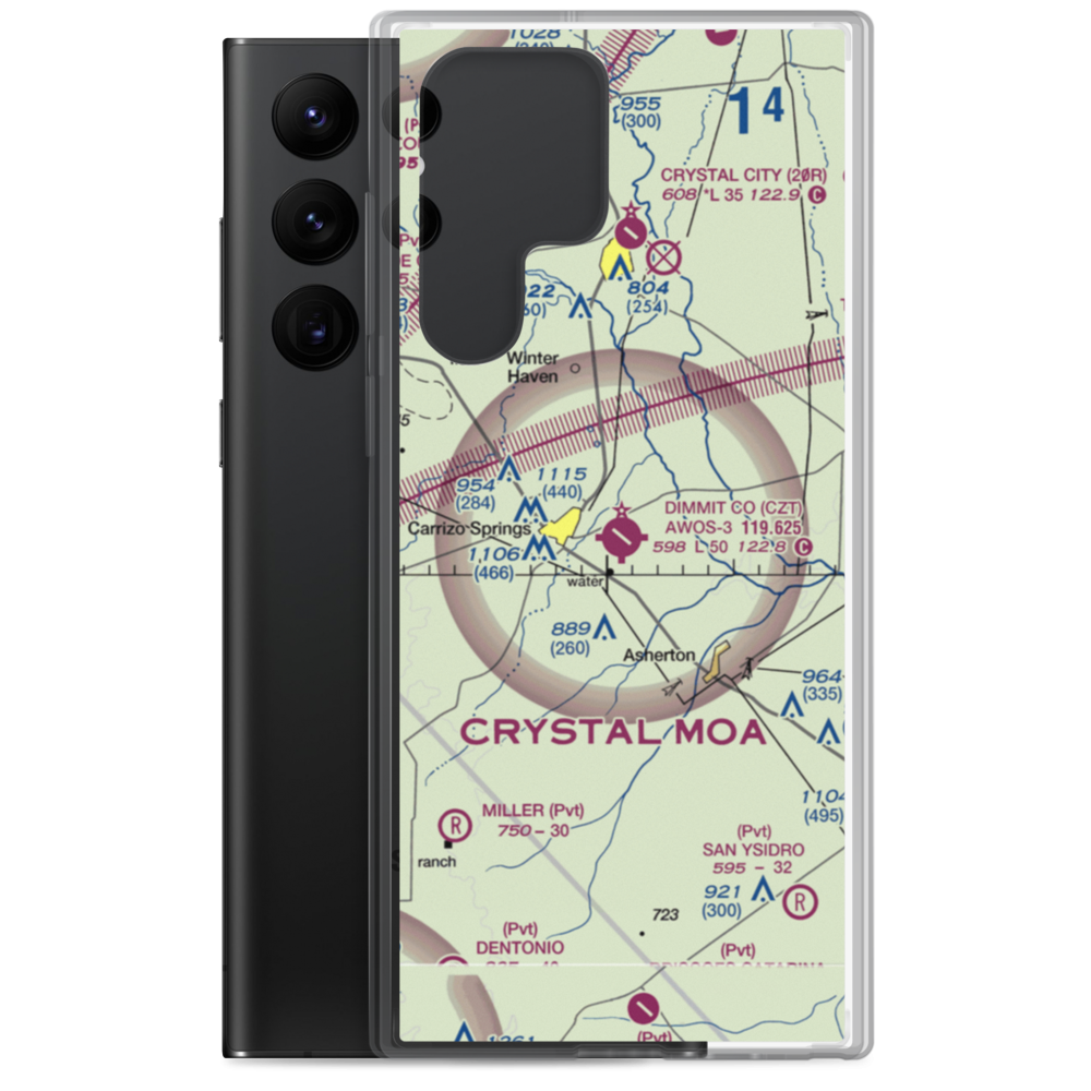Dimmit County Airport (CZT) VFR Sectional Samsung Case Samsung Galaxy S22 Ultra model shown