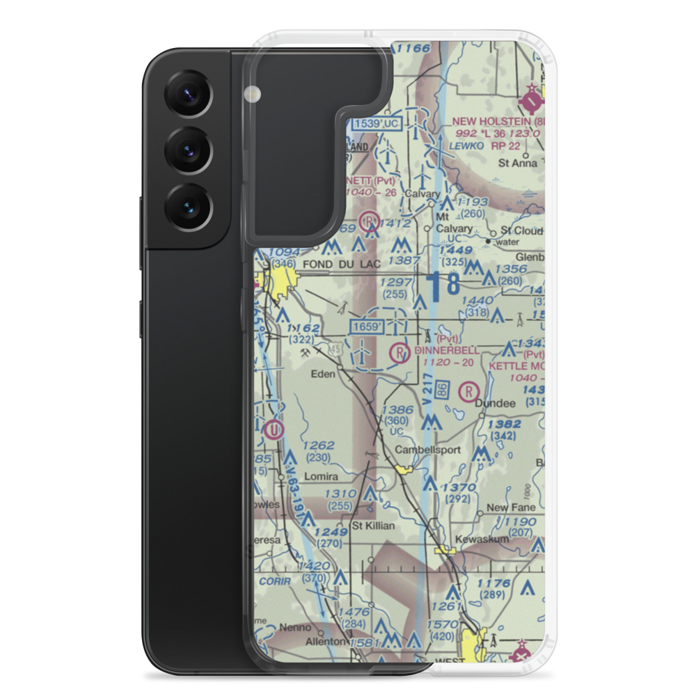 Dinnerbell Airport (61WI) VFR Sectional Samsung Case Samsung Galaxy S22 Plus model shown