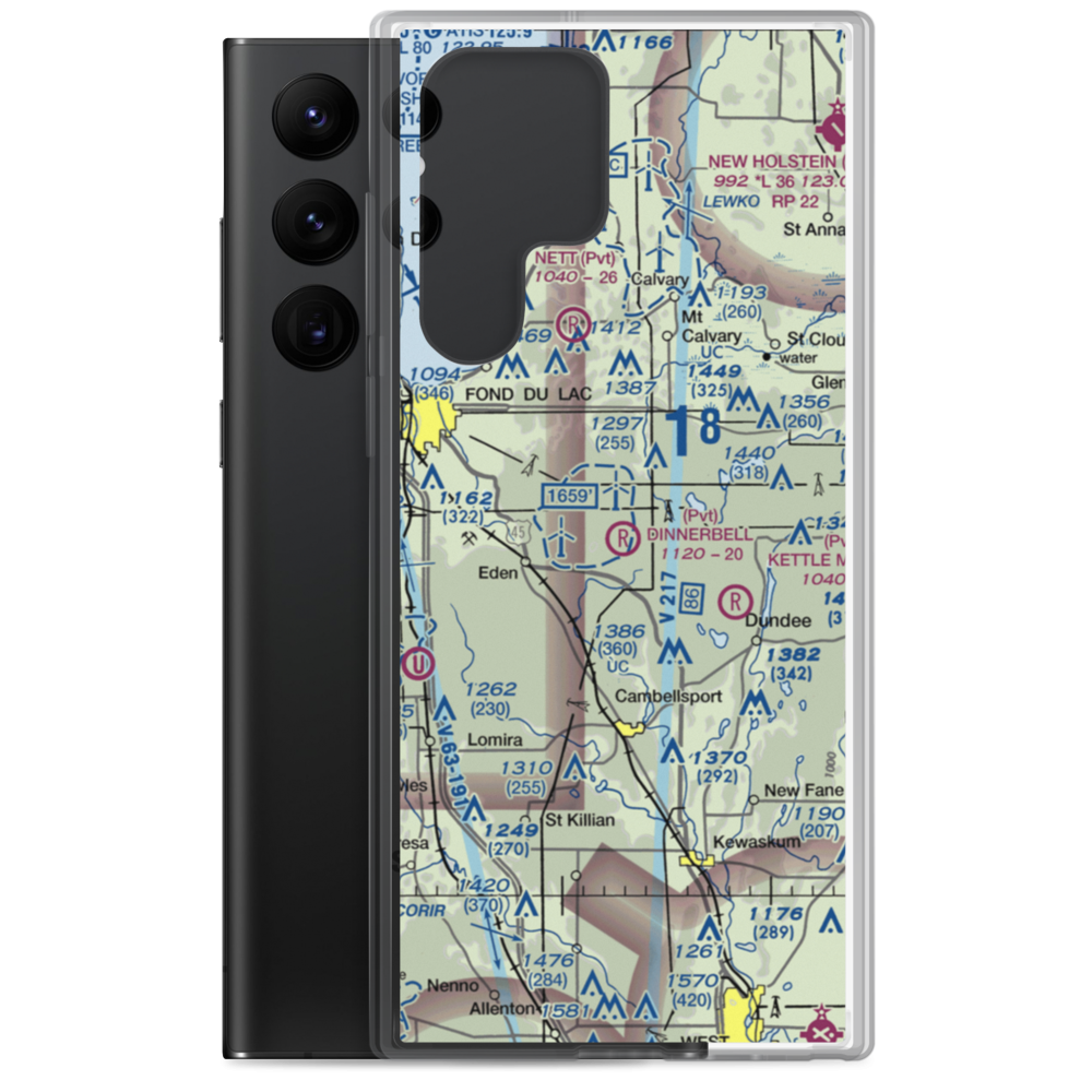 Dinnerbell Airport (61WI) VFR Sectional Samsung Case Samsung Galaxy S22 Ultra model shown