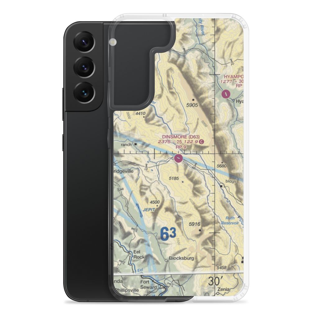 Dinsmore Airport (D63) VFR Sectional Samsung Case Samsung Galaxy S22 Plus model shown