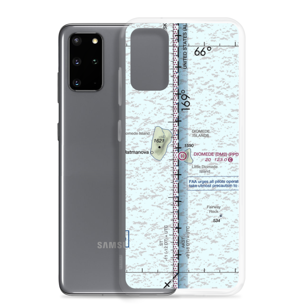 Diomede Heliport (DM2) VFR Sectional Samsung Case Samsung Galaxy S20 Plus model shown