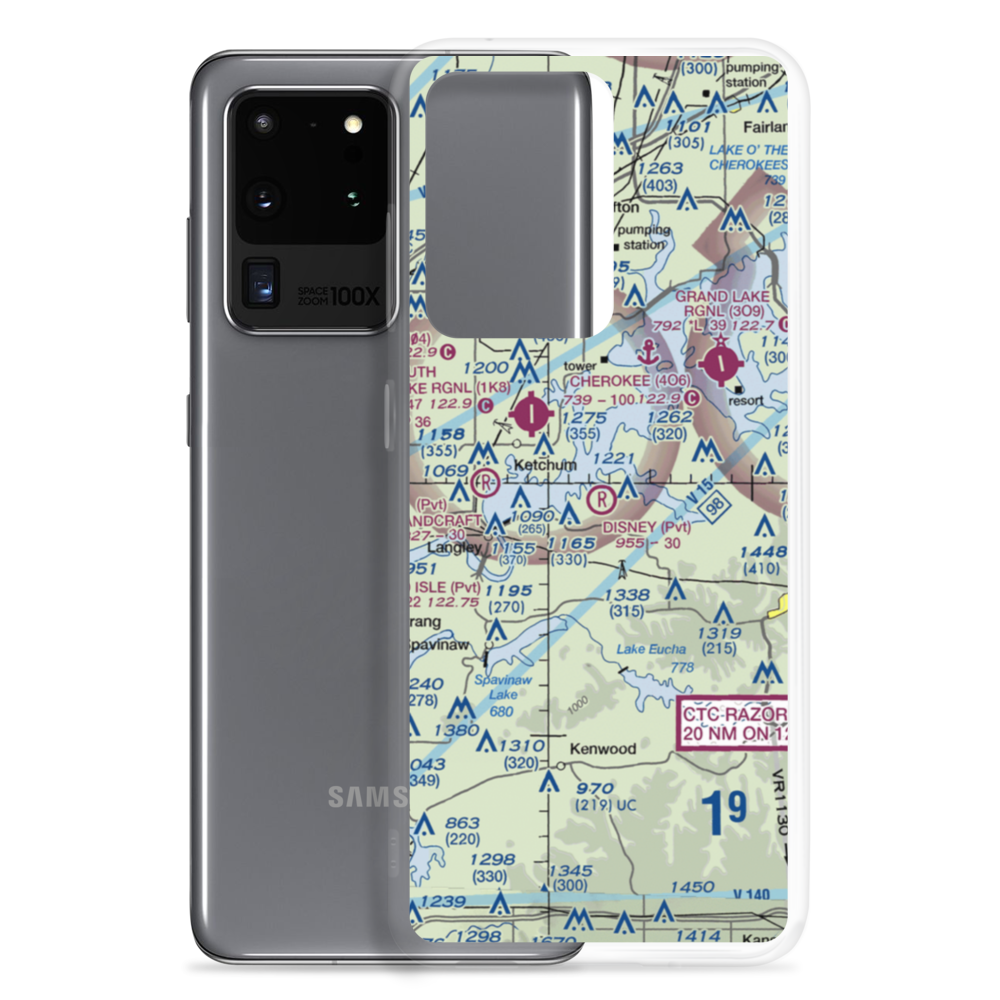 Disney Airport (OK95) VFR Sectional Samsung Case Samsung Galaxy S20 Ultra model shown
