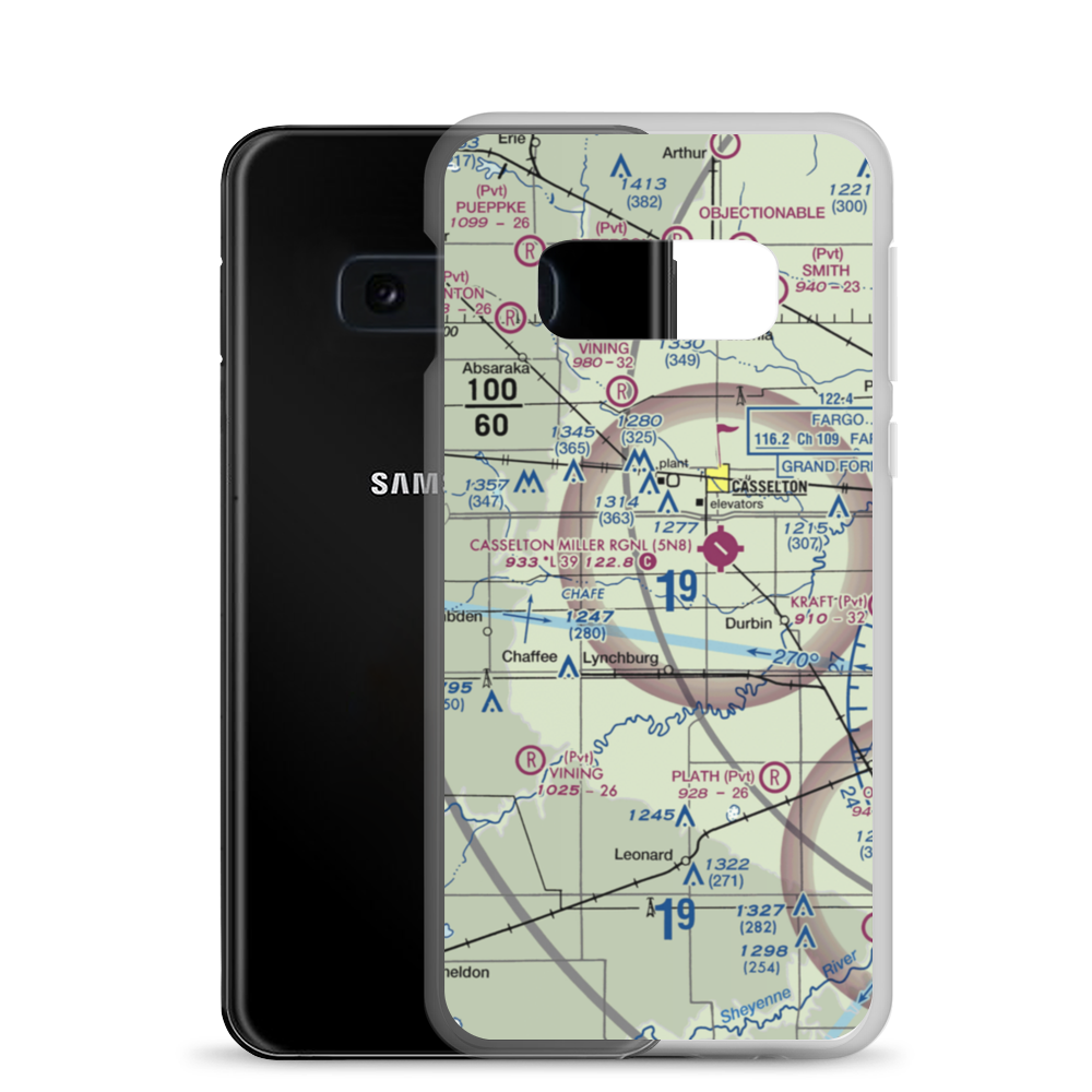 Dittmer Airport (1ND7) VFR Sectional Samsung Case Samsung Galaxy S10e model shown