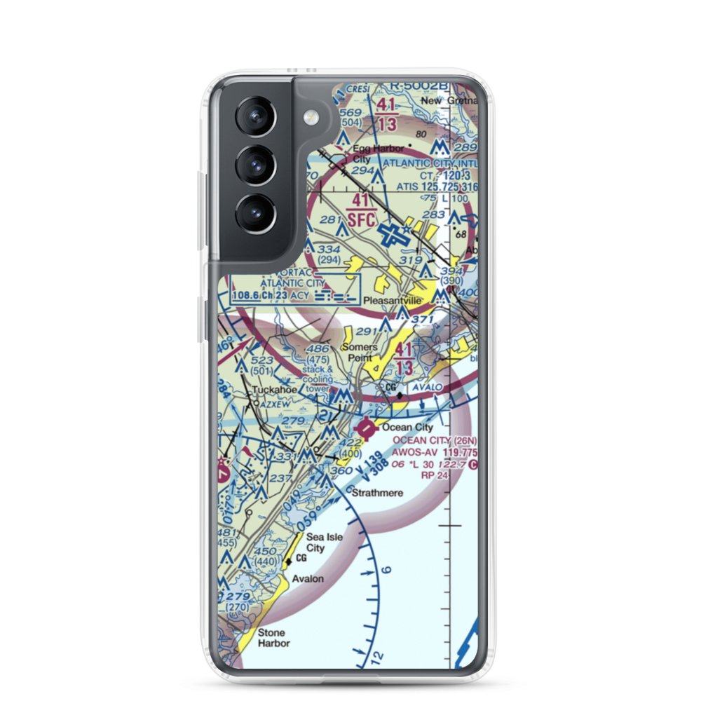 Dix Field (0NJ6) VFR Sectional Samsung Case Samsung Galaxy S21 model shown