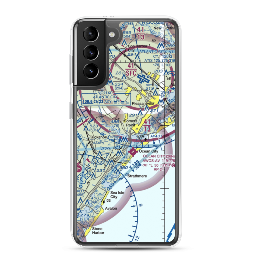 Dix Field (0NJ6) VFR Sectional Samsung Case Samsung Galaxy S21 Plus model shown