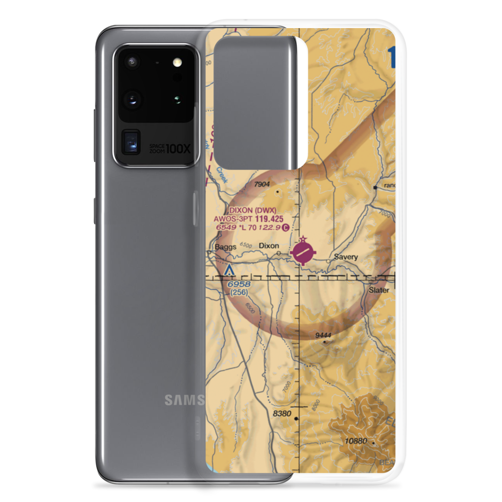 Dixon Airport (DWX) VFR Sectional Samsung Case Samsung Galaxy S20 Ultra model shown