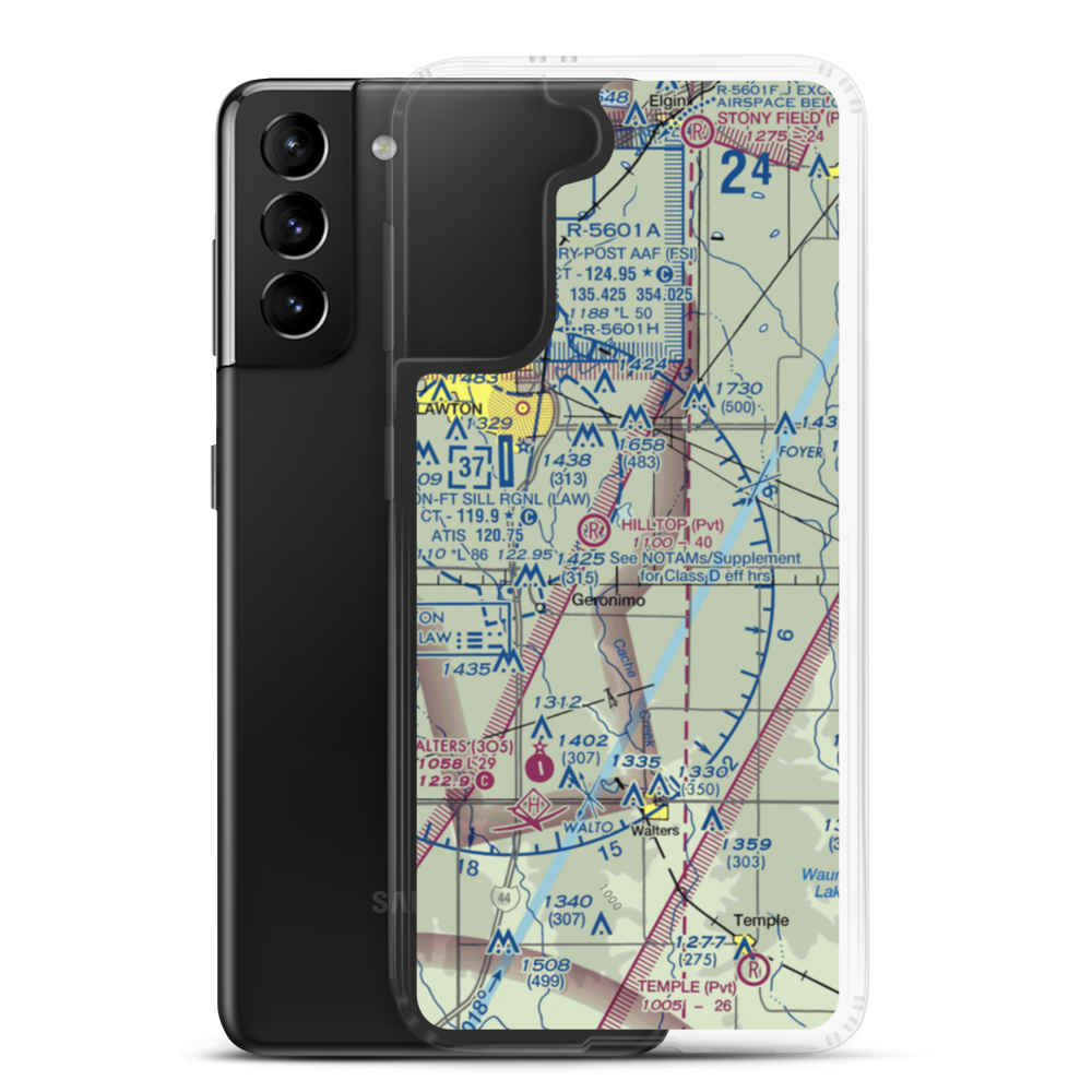 Djs Airport (OK07) VFR Sectional Samsung Case Samsung Galaxy S21 Plus model shown
