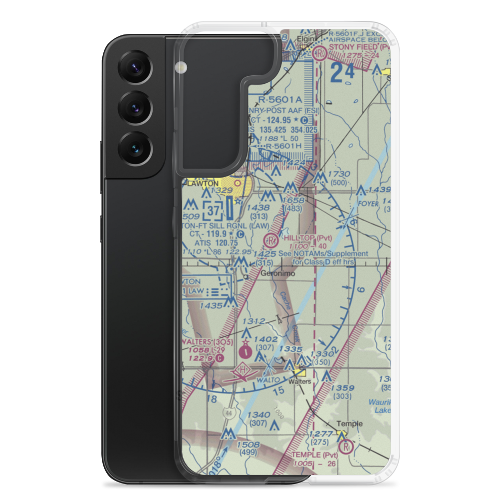 Djs Airport (OK07) VFR Sectional Samsung Case Samsung Galaxy S22 Plus model shown