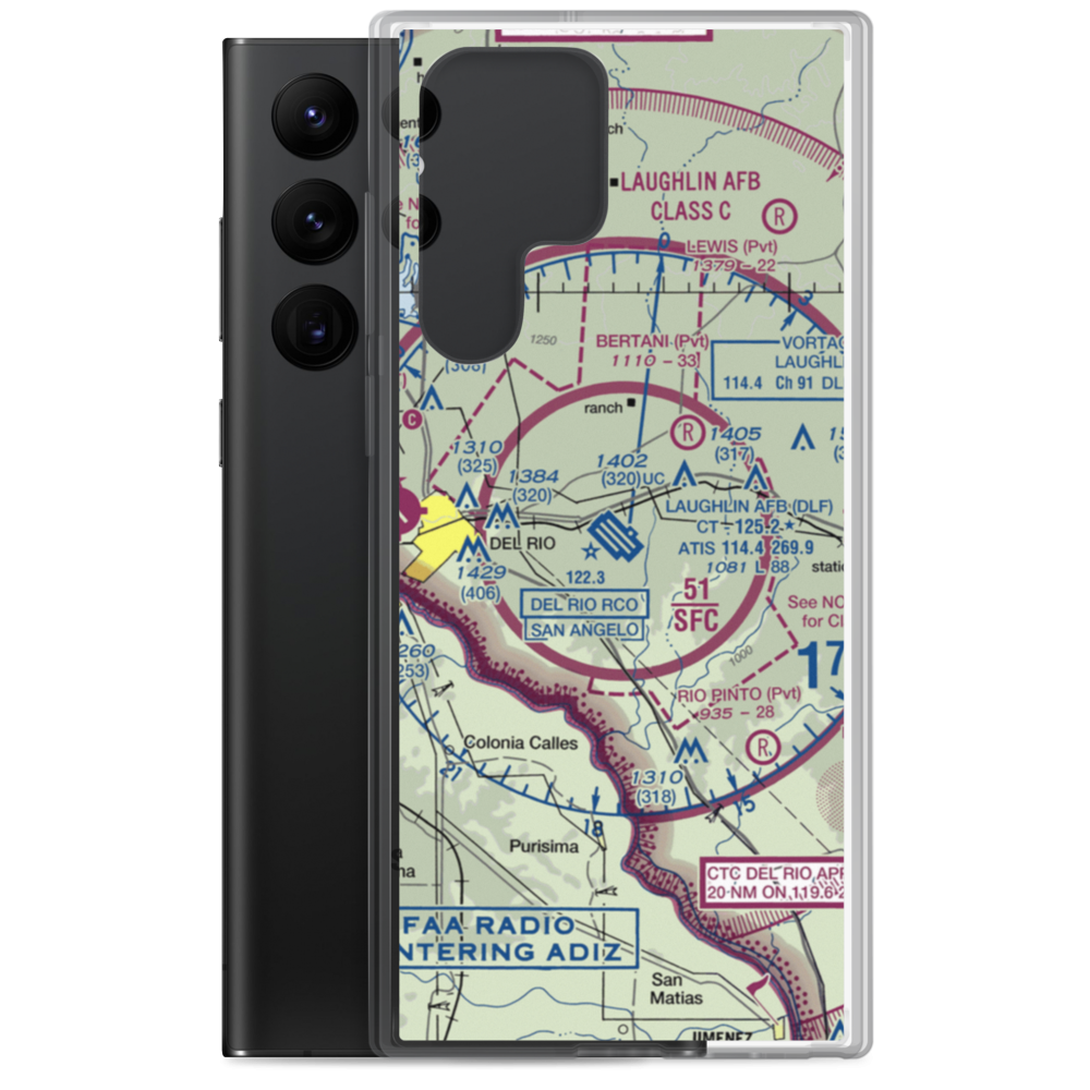 DLF Airport (DLF) VFR Sectional Samsung Case Samsung Galaxy S22 Ultra model shown