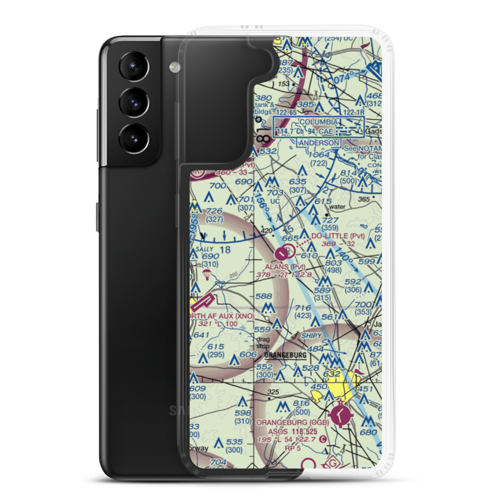 Do-Little Field (SC90) VFR Sectional Samsung Case Samsung Galaxy S21 Plus model shown
