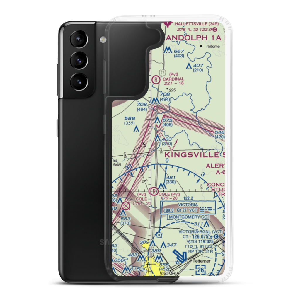 Dobbs Ranch Airport (9XS0) VFR Sectional Samsung Case Samsung Galaxy S21 Plus model shown