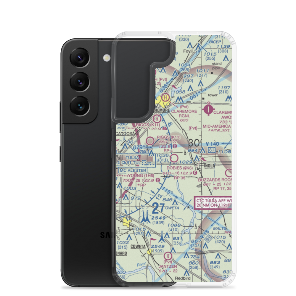 Dobie's Airport (0K6) VFR Sectional Samsung Case Samsung Galaxy S22 model shown