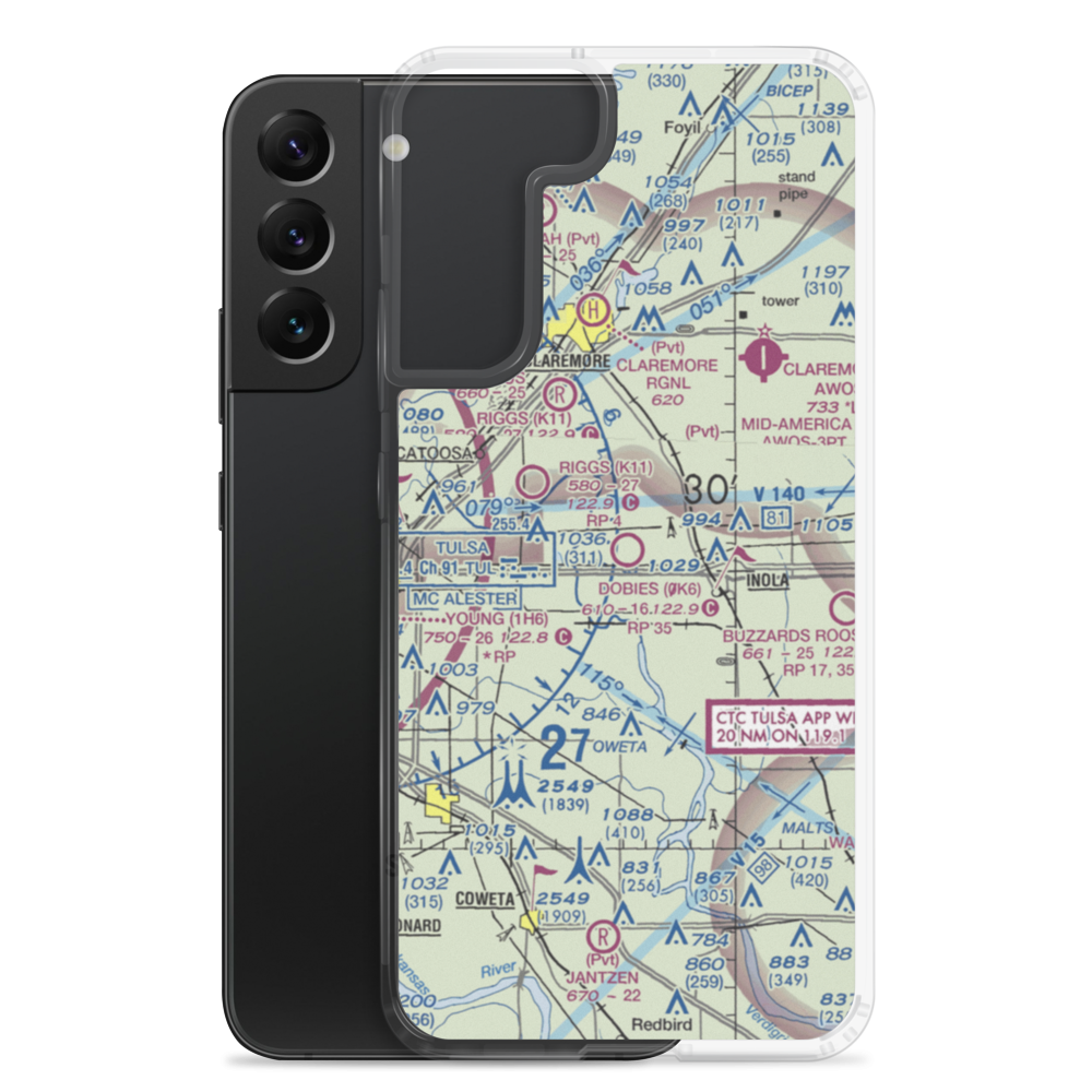 Dobie's Airport (0K6) VFR Sectional Samsung Case Samsung Galaxy S22 Plus model shown
