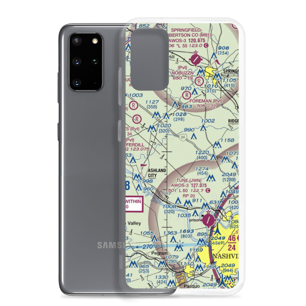 Doc Jones Field (TN73) VFR Sectional Samsung Case Samsung Galaxy S20 Plus model shown