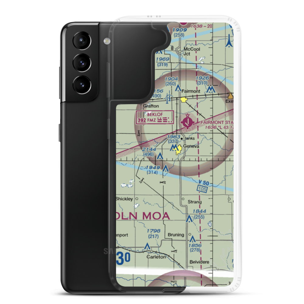 Doc's Airport (18NE) VFR Sectional Samsung Case Samsung Galaxy S21 Plus model shown
