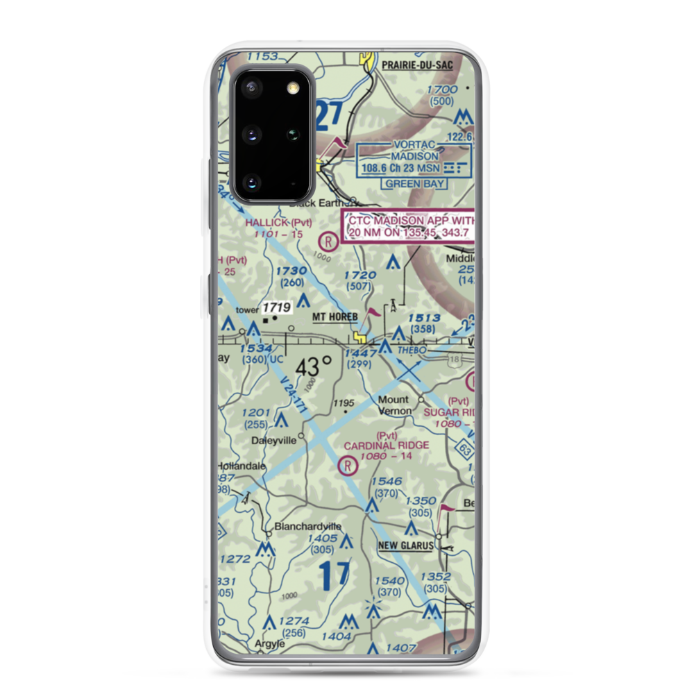 Docken Field (37WI) VFR Sectional Samsung Case Samsung Galaxy S20 Plus model shown