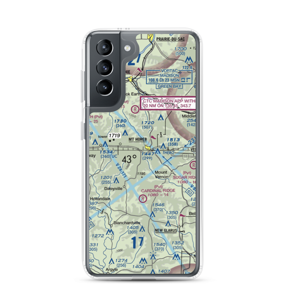 Docken Field (37WI) VFR Sectional Samsung Case Samsung Galaxy S21 model shown