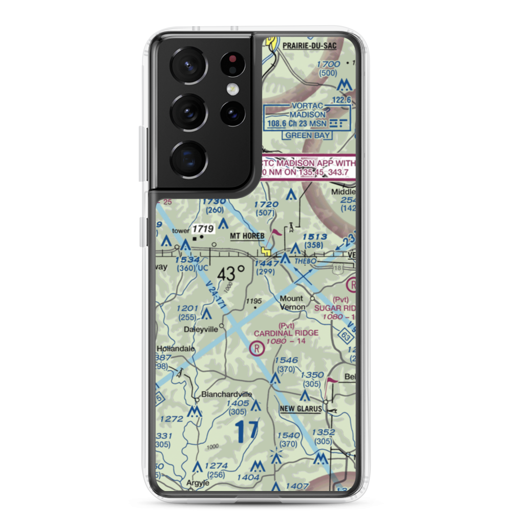 Docken Field (37WI) VFR Sectional Samsung Case Samsung Galaxy S21 Ultra model shown