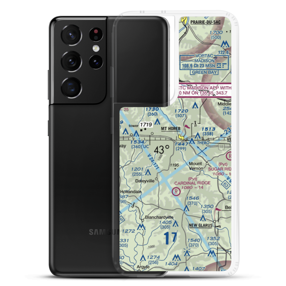 Docken Field (37WI) VFR Sectional Samsung Case Samsung Galaxy S21 Ultra model shown