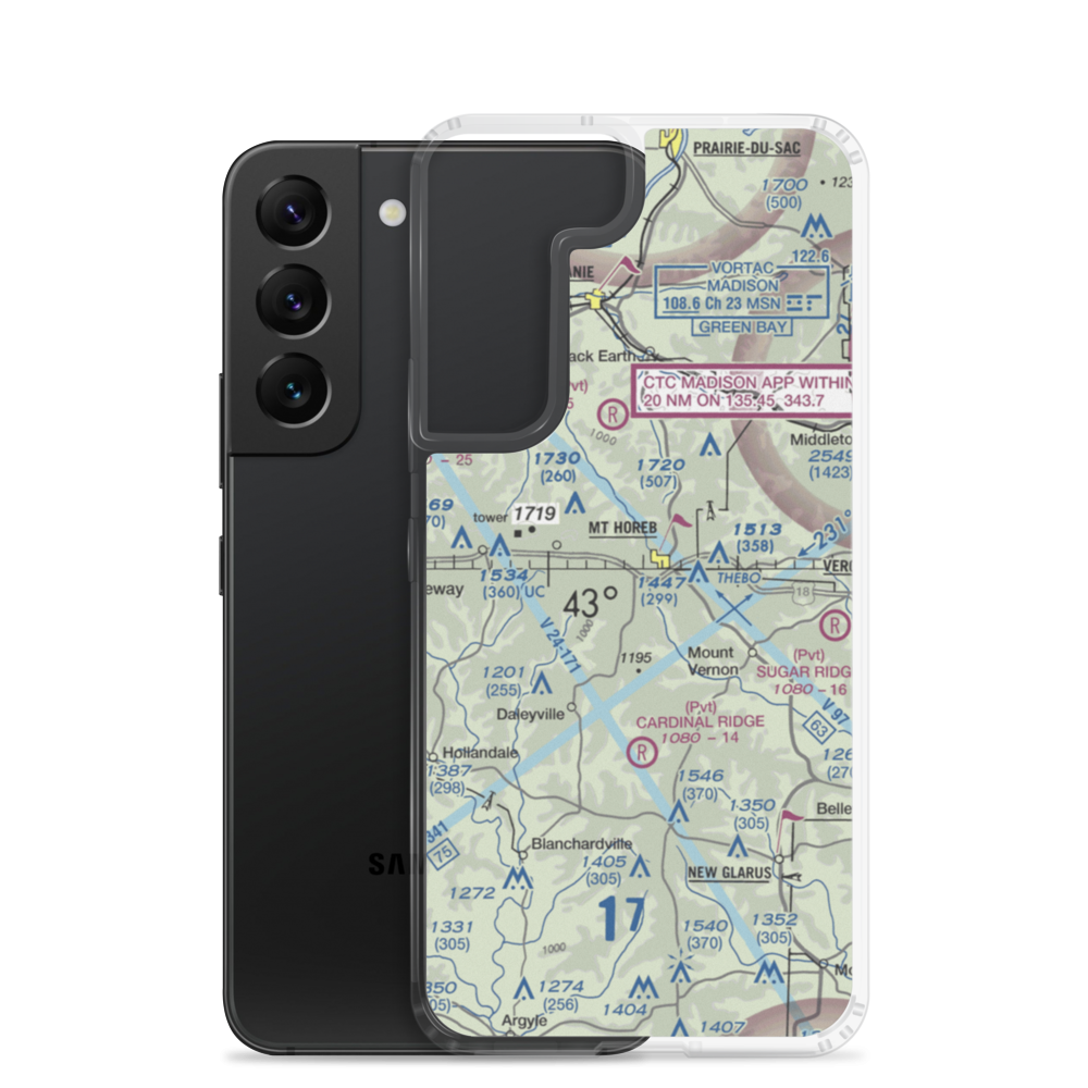 Docken Field (37WI) VFR Sectional Samsung Case Samsung Galaxy S22 model shown