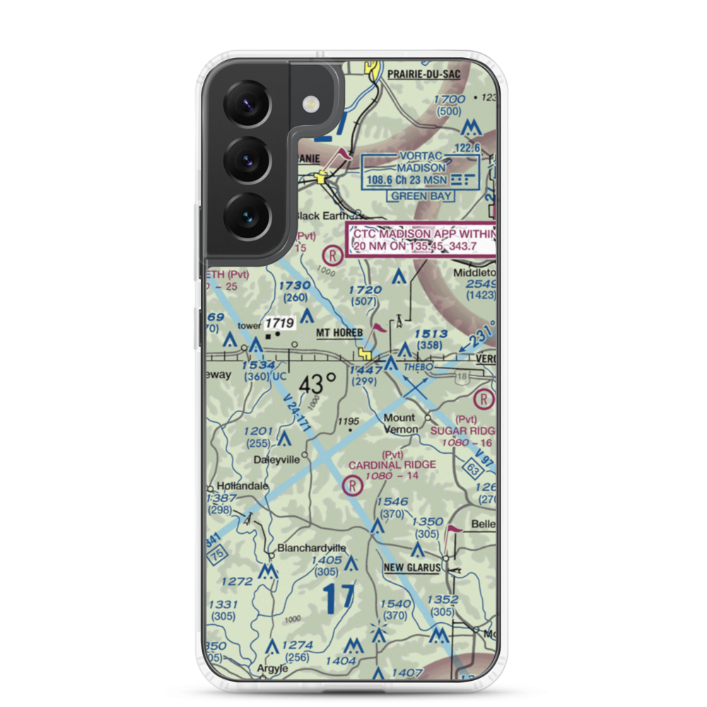 Docken Field (37WI) VFR Sectional Samsung Case Samsung Galaxy S22 Plus model shown