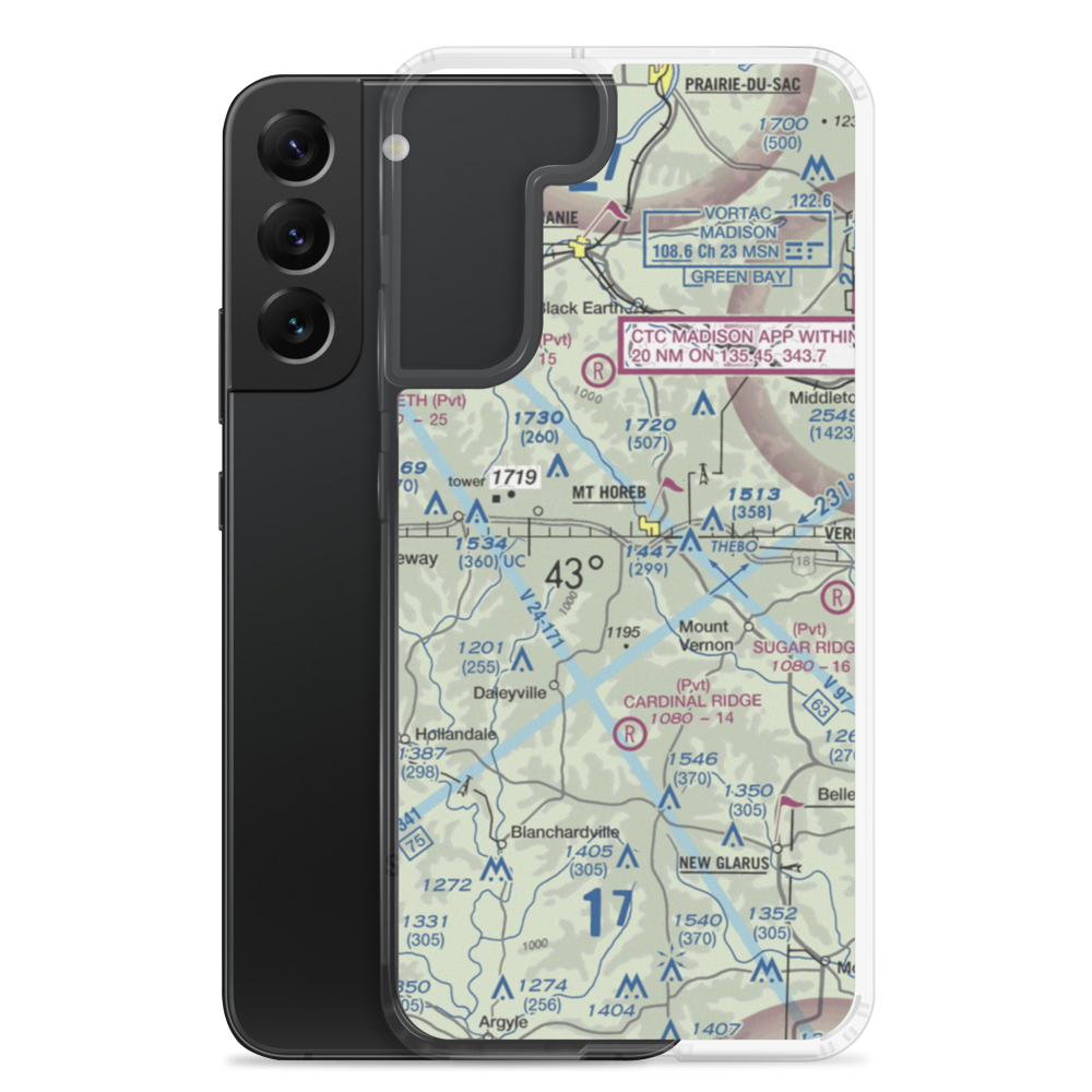 Docken Field (37WI) VFR Sectional Samsung Case Samsung Galaxy S22 Plus model shown