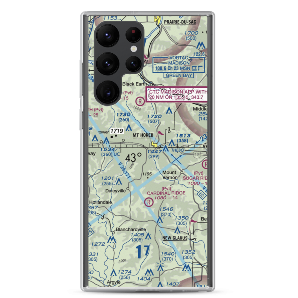 Docken Field (37WI) VFR Sectional Samsung Case Samsung Galaxy S22 Ultra model shown