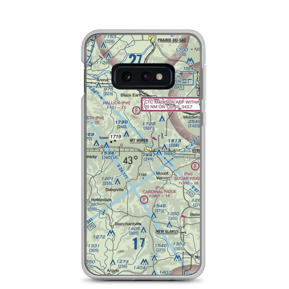 Docken Field (37WI) VFR Sectional Samsung Case Samsung Galaxy S10e model shown
