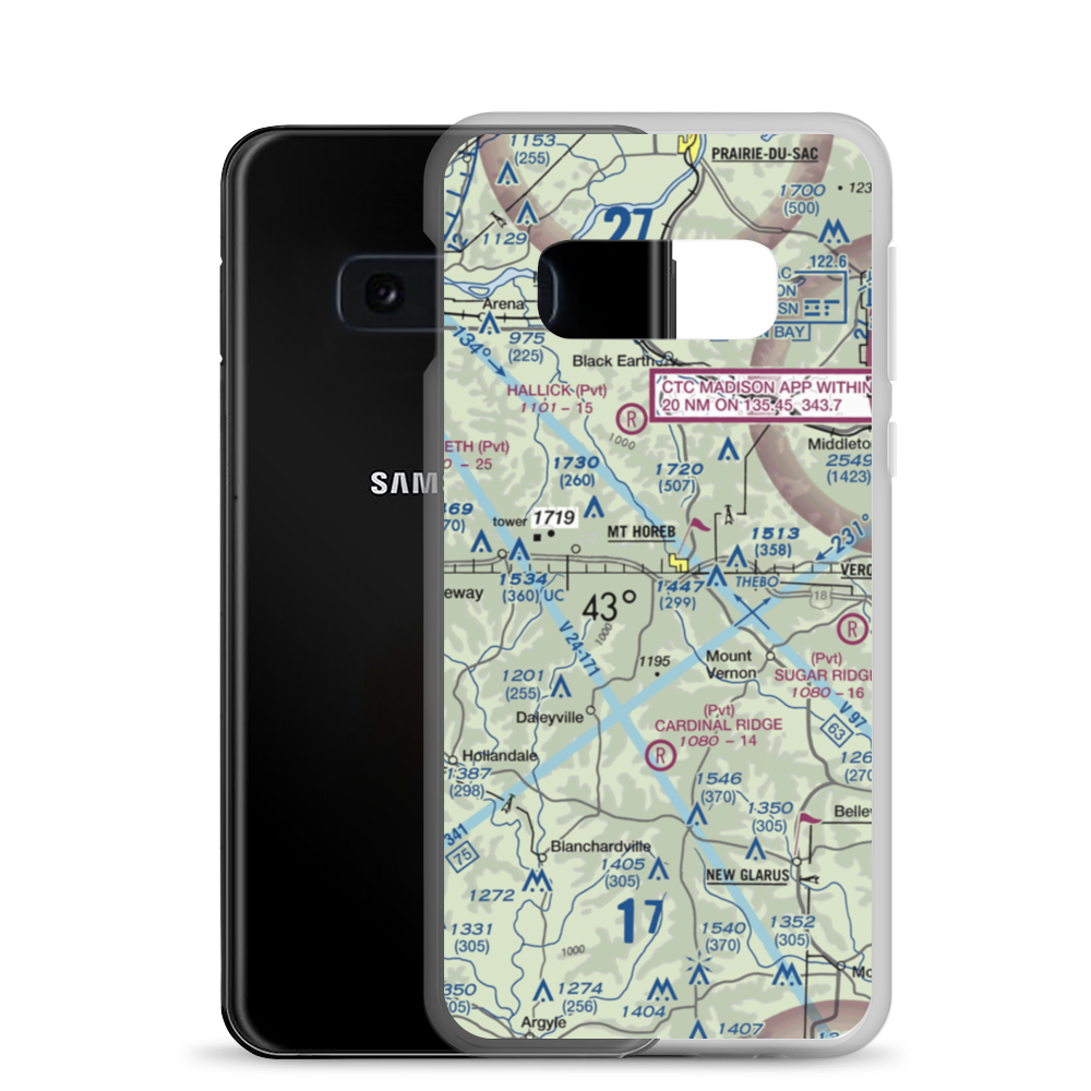 Docken Field (37WI) VFR Sectional Samsung Case Samsung Galaxy S10e model shown