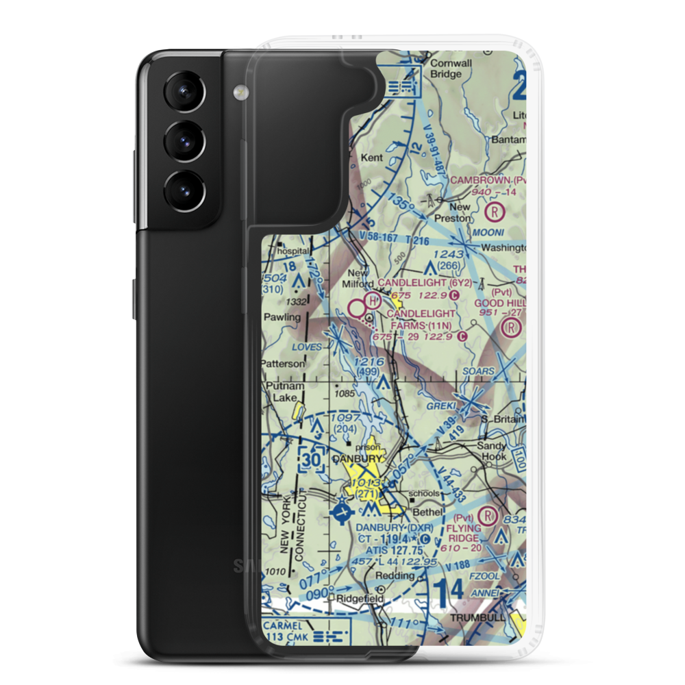 Docktors Field (CT51) VFR Sectional Samsung Case Samsung Galaxy S21 Plus model shown