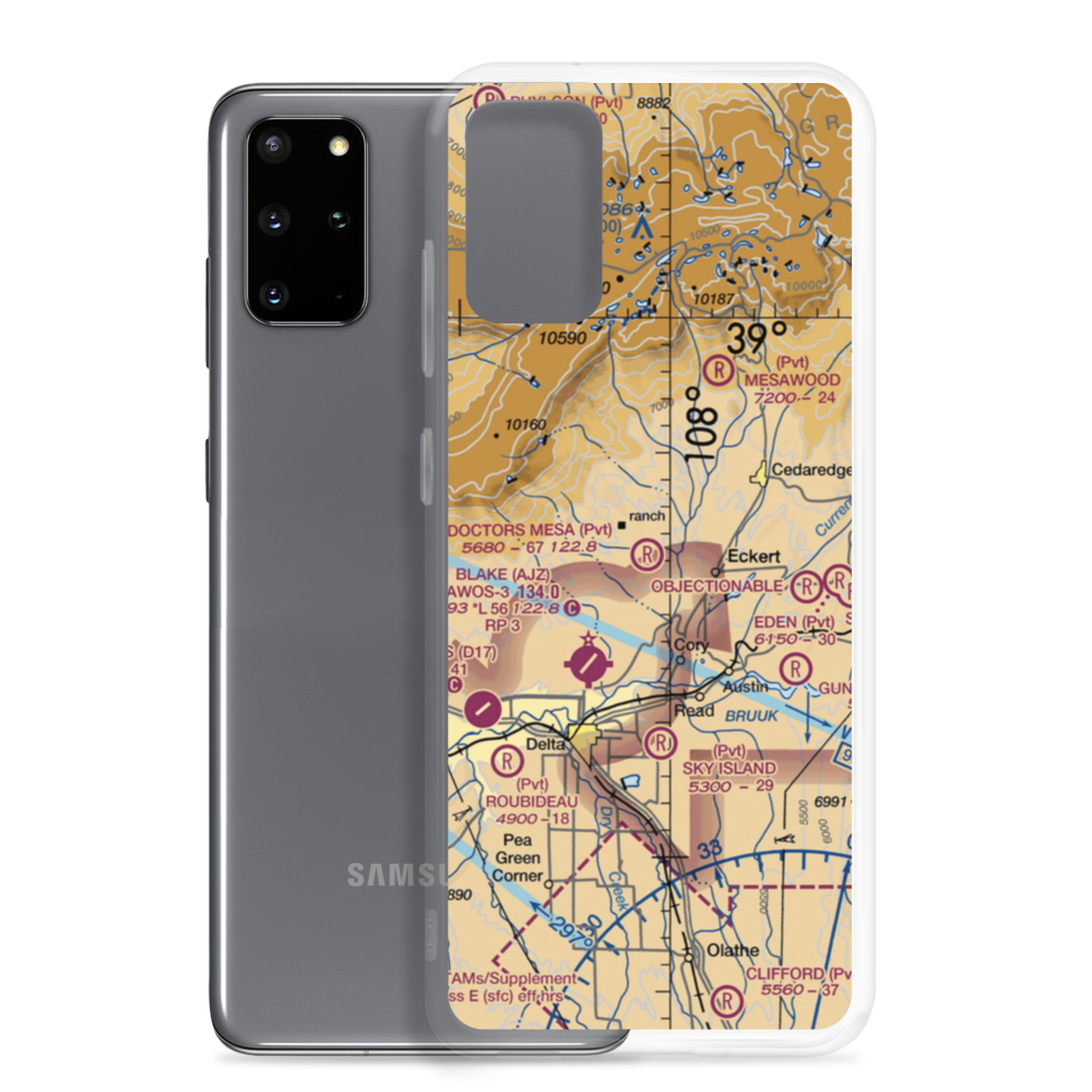 Doctors Mesa Airport (6CO0) VFR Sectional Samsung Case Samsung Galaxy S20 Plus model shown
