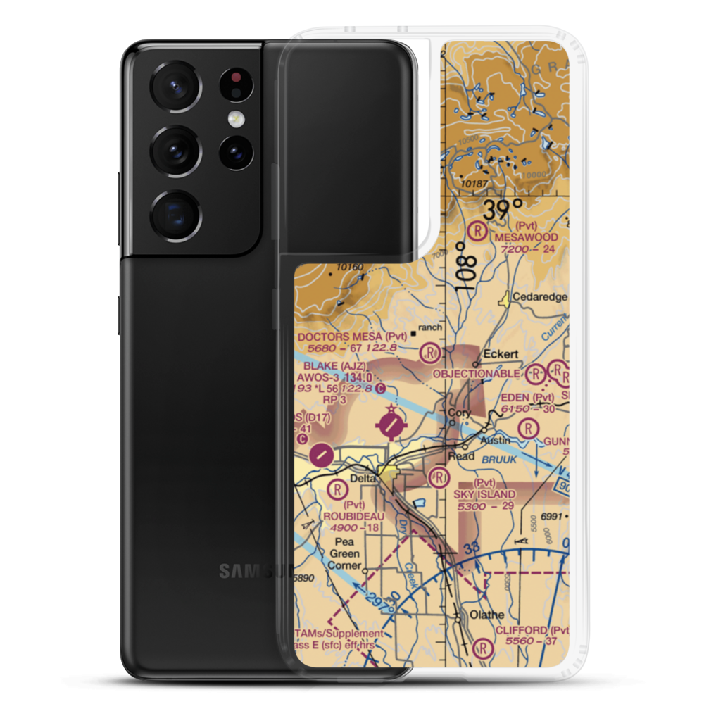 Doctors Mesa Airport (6CO0) VFR Sectional Samsung Case Samsung Galaxy S21 Ultra model shown