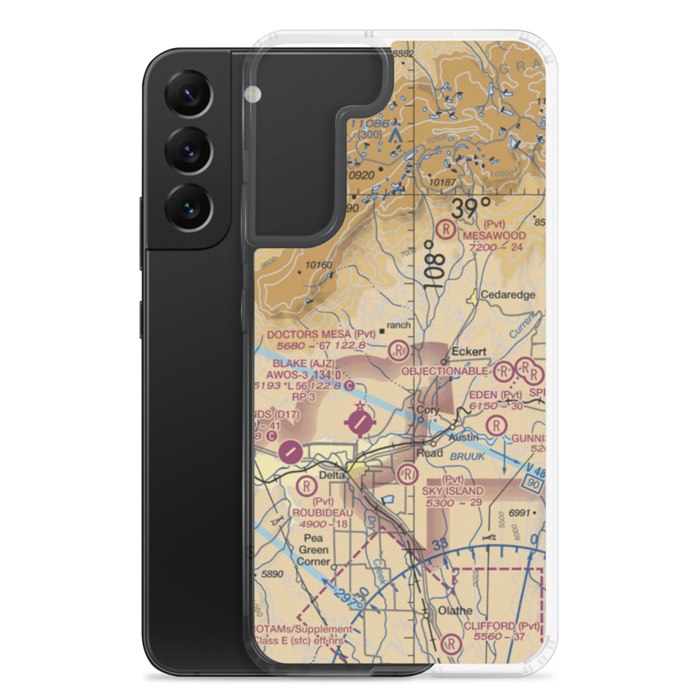 Doctors Mesa Airport (6CO0) VFR Sectional Samsung Case Samsung Galaxy S22 Plus model shown