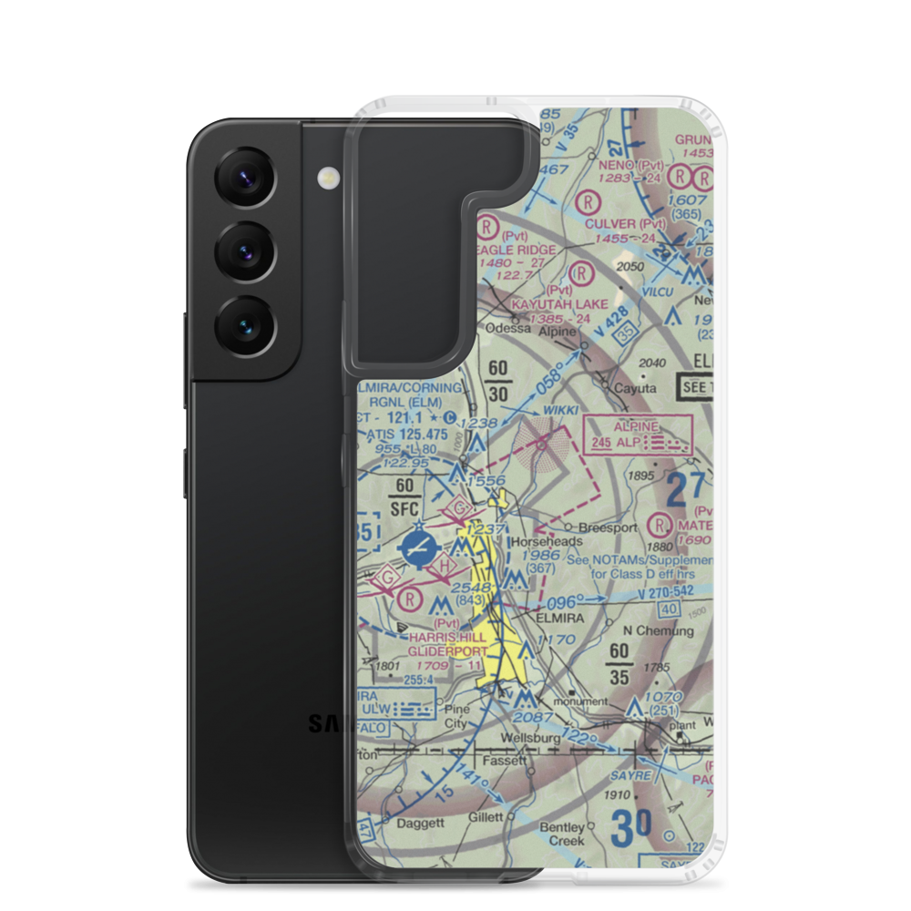 Dodge/Coppola/Wheeler Airport (NK53) VFR Sectional Samsung Case Samsung Galaxy S22 model shown