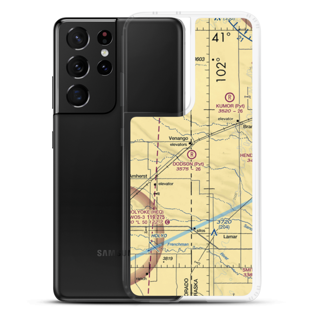 Dodson Brothers Airport (5NE9) VFR Sectional Samsung Case Samsung Galaxy S21 Ultra model shown