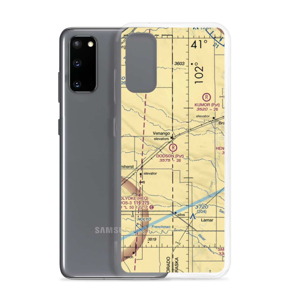 Dodson Brothers Airport (5NE9) VFR Sectional Samsung Case Samsung Galaxy S20 model shown