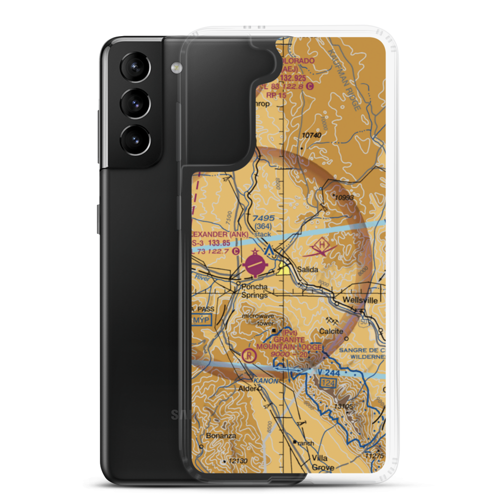 Dodsworth Airport (1CO7) VFR Sectional Samsung Case Samsung Galaxy S21 Plus model shown