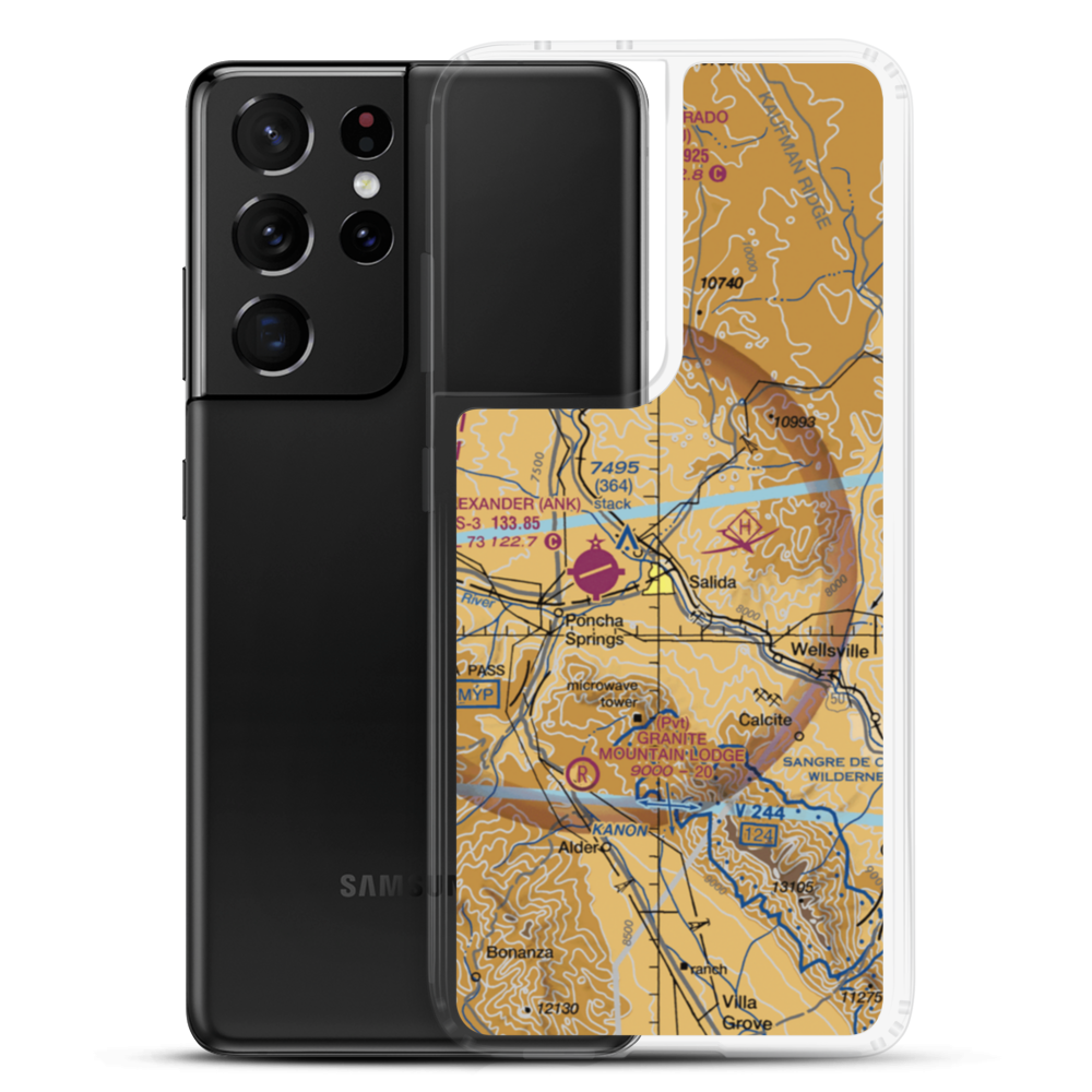 Dodsworth Airport (1CO7) VFR Sectional Samsung Case Samsung Galaxy S21 Ultra model shown