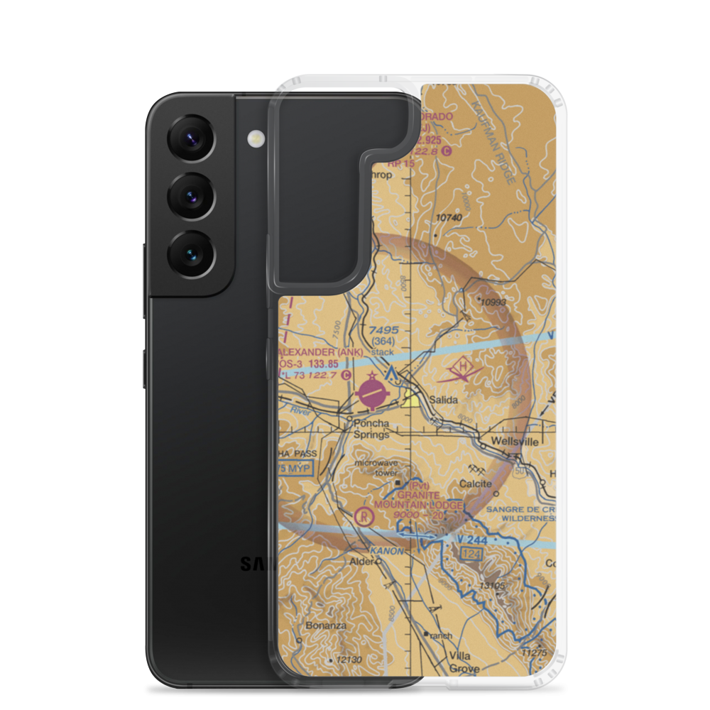 Dodsworth Airport (1CO7) VFR Sectional Samsung Case Samsung Galaxy S22 model shown