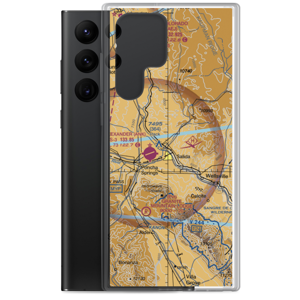 Dodsworth Airport (1CO7) VFR Sectional Samsung Case Samsung Galaxy S22 Ultra model shown