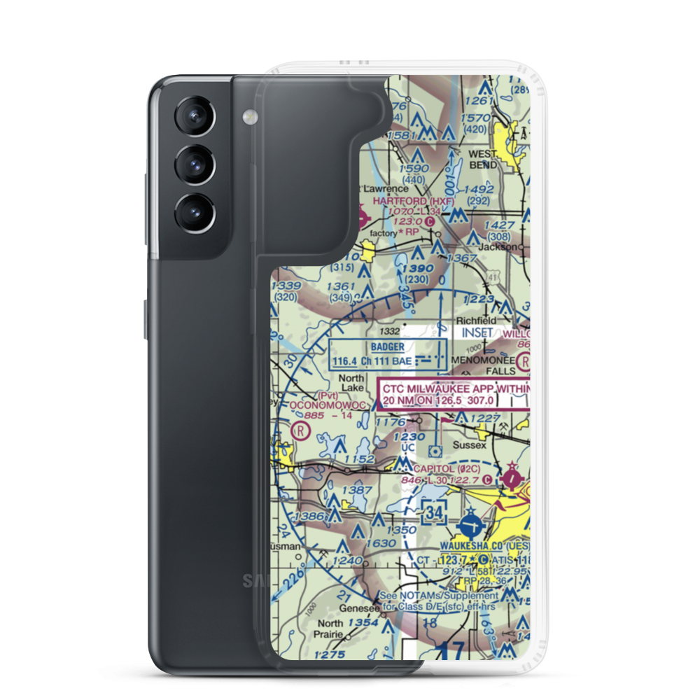 Doering Farms Airfield (0WI2) VFR Sectional Samsung Case Samsung Galaxy S21 model shown