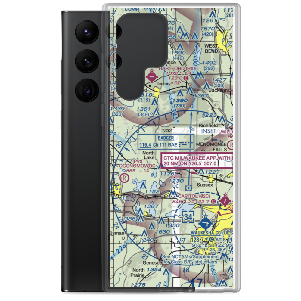 Doering Farms Airfield (0WI2) VFR Sectional Samsung Case Samsung Galaxy S22 Ultra model shown