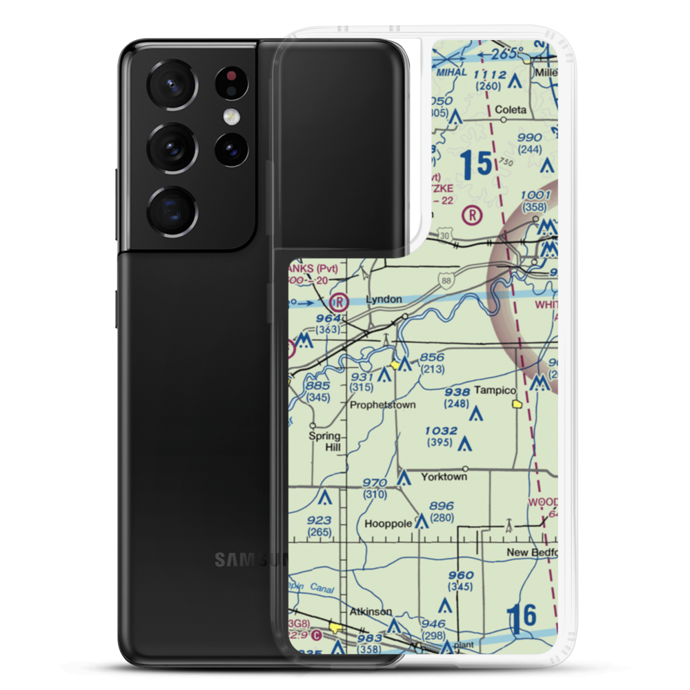 Doering's Port Airport (LL61) VFR Sectional Samsung Case Samsung Galaxy S21 Ultra model shown