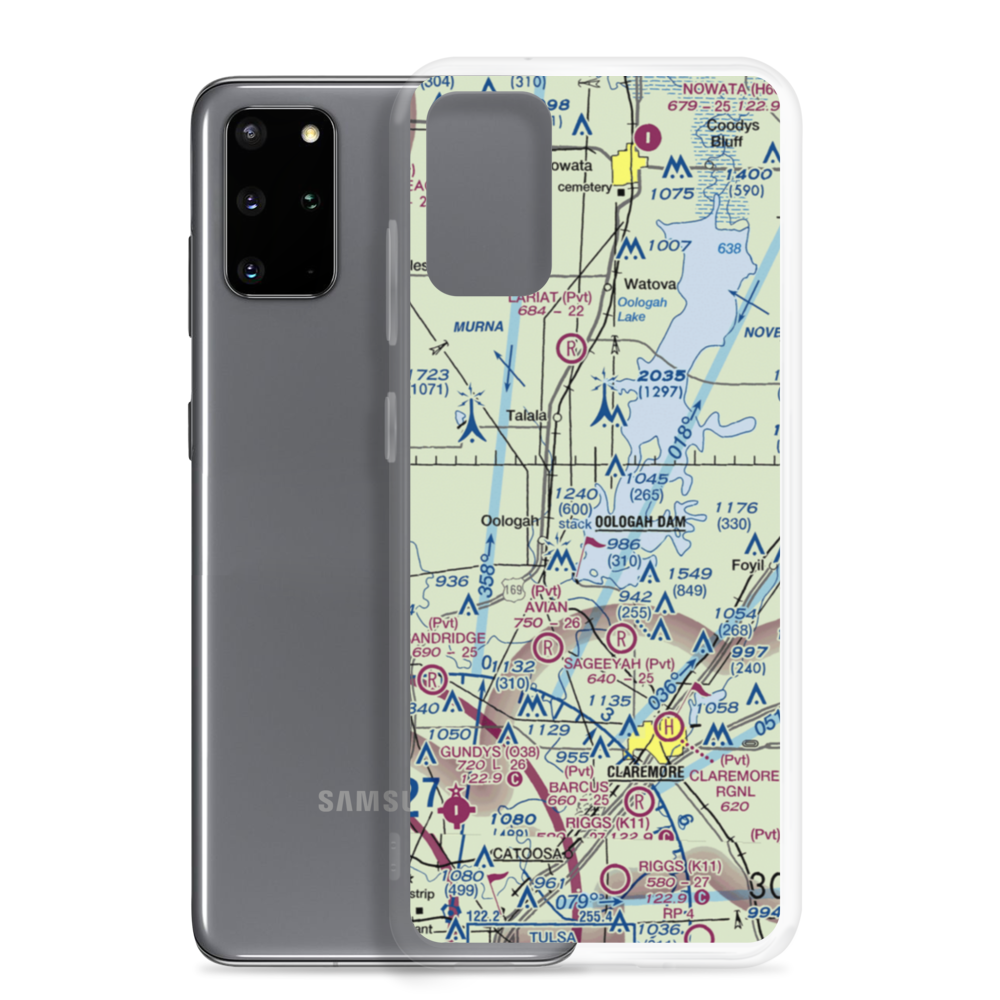 Dog Iron Ranch Airport (OK37) VFR Sectional Samsung Case Samsung Galaxy S20 Plus model shown
