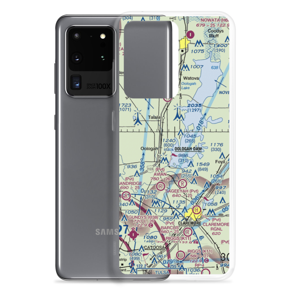 Dog Iron Ranch Airport (OK37) VFR Sectional Samsung Case Samsung Galaxy S20 Ultra model shown